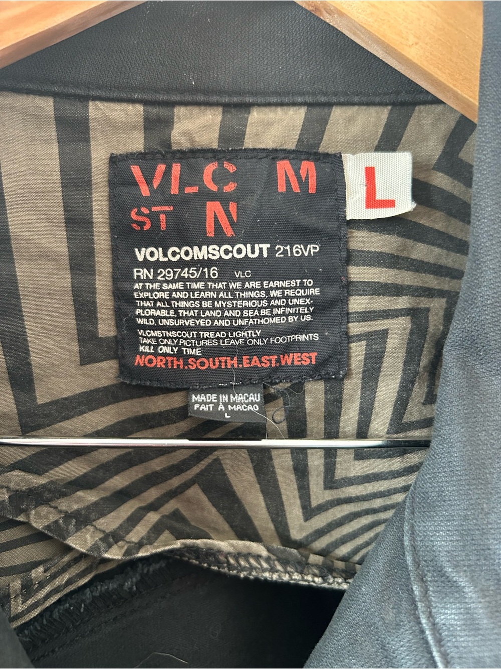 Volcom Black and Tan Military Field Jacket